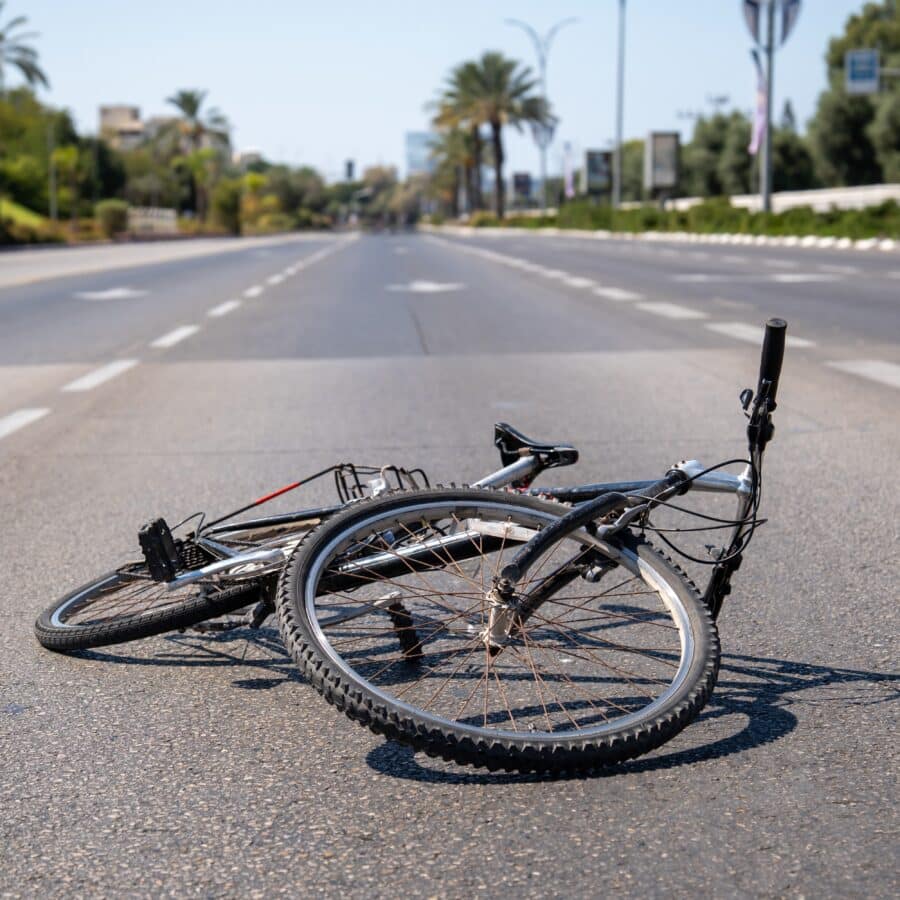 Bike Lying on Road