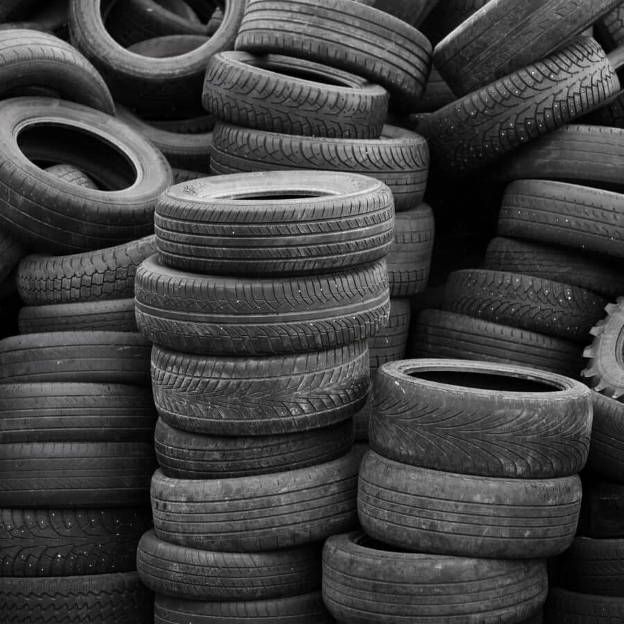 Stacked Old Tires