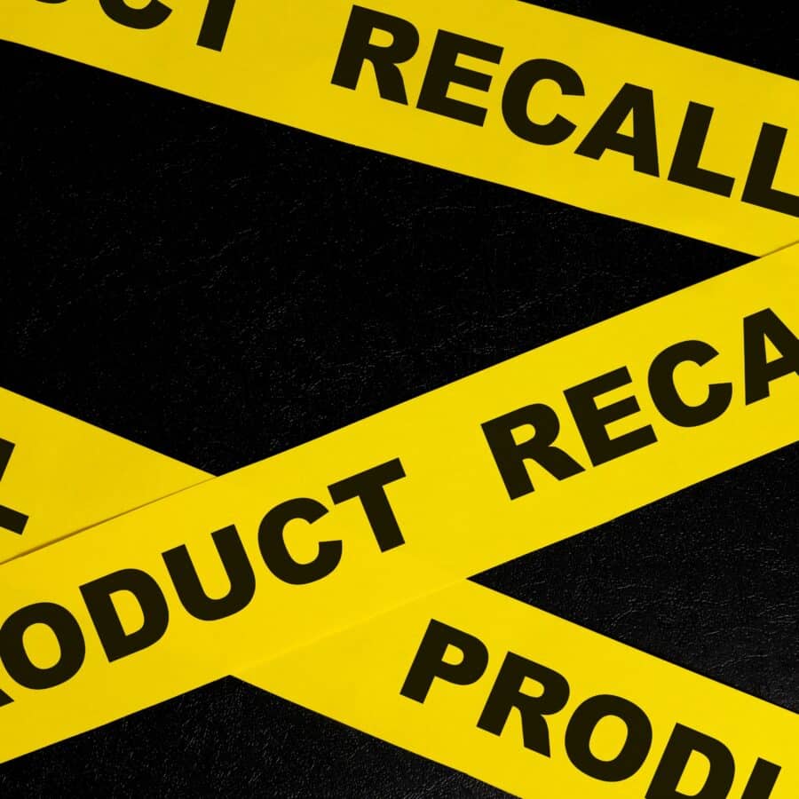 Product Recall Caution Tape