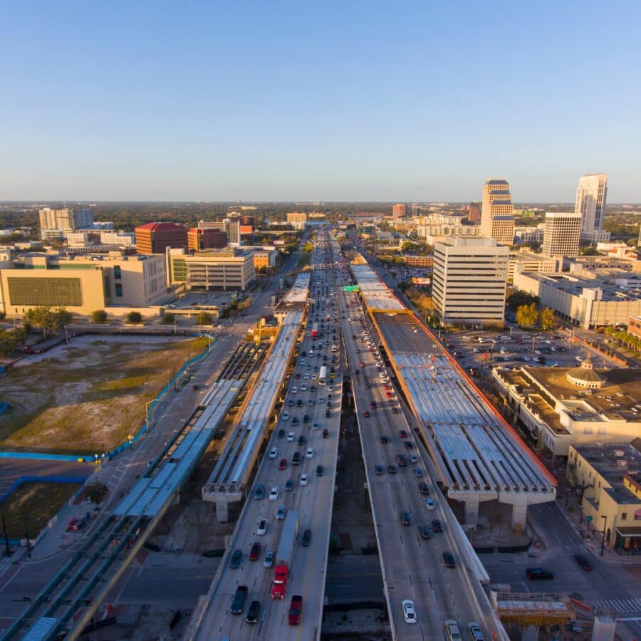 Aerial View of Orlando Interstate