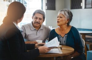 Couple Talking with Lawyer