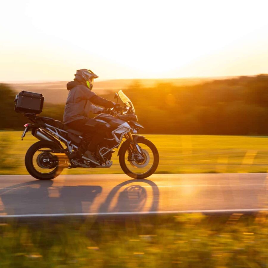 Driver Riding Motorcycle