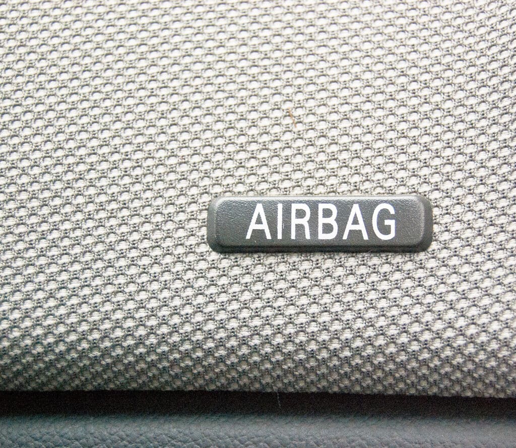 Airbag Inscription in Car